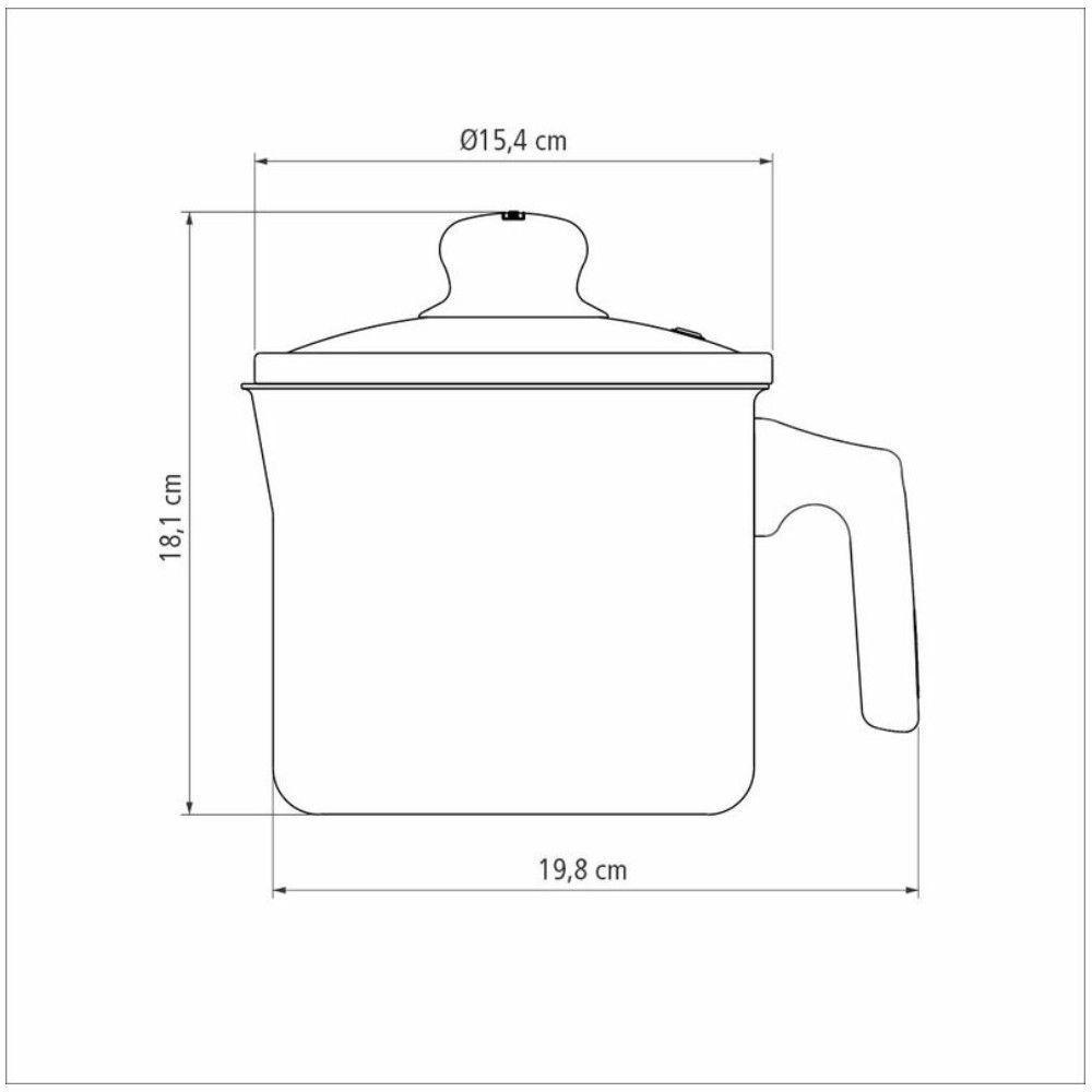 Fervedor Paris Em Alumínio 14 Cm 1,9 L Antiaderente Vermelho - 3