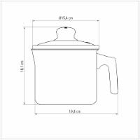 Fervedor Paris Em Alumínio 14 Cm 1,9 L Antiaderente Vermelho - 3