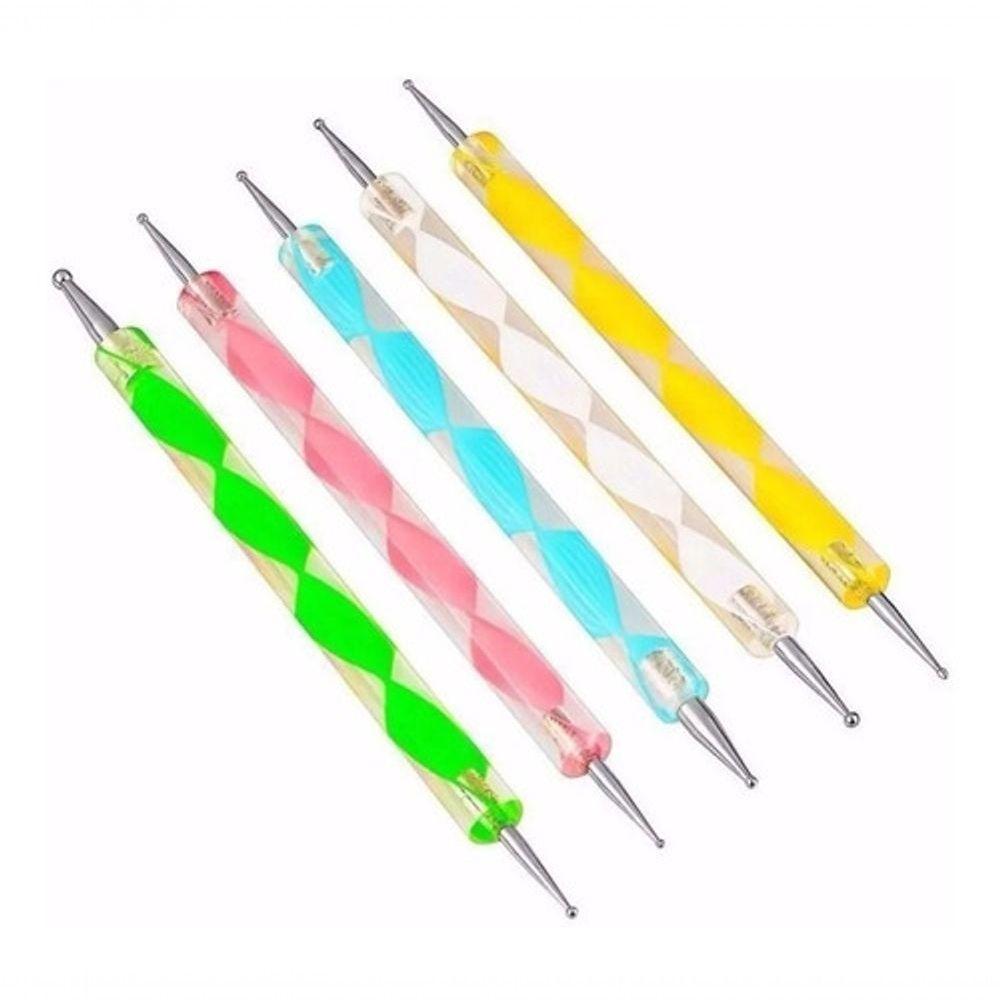 Kit Pincel Boleador Decoração Unhas Kit Com 5 Un - 1