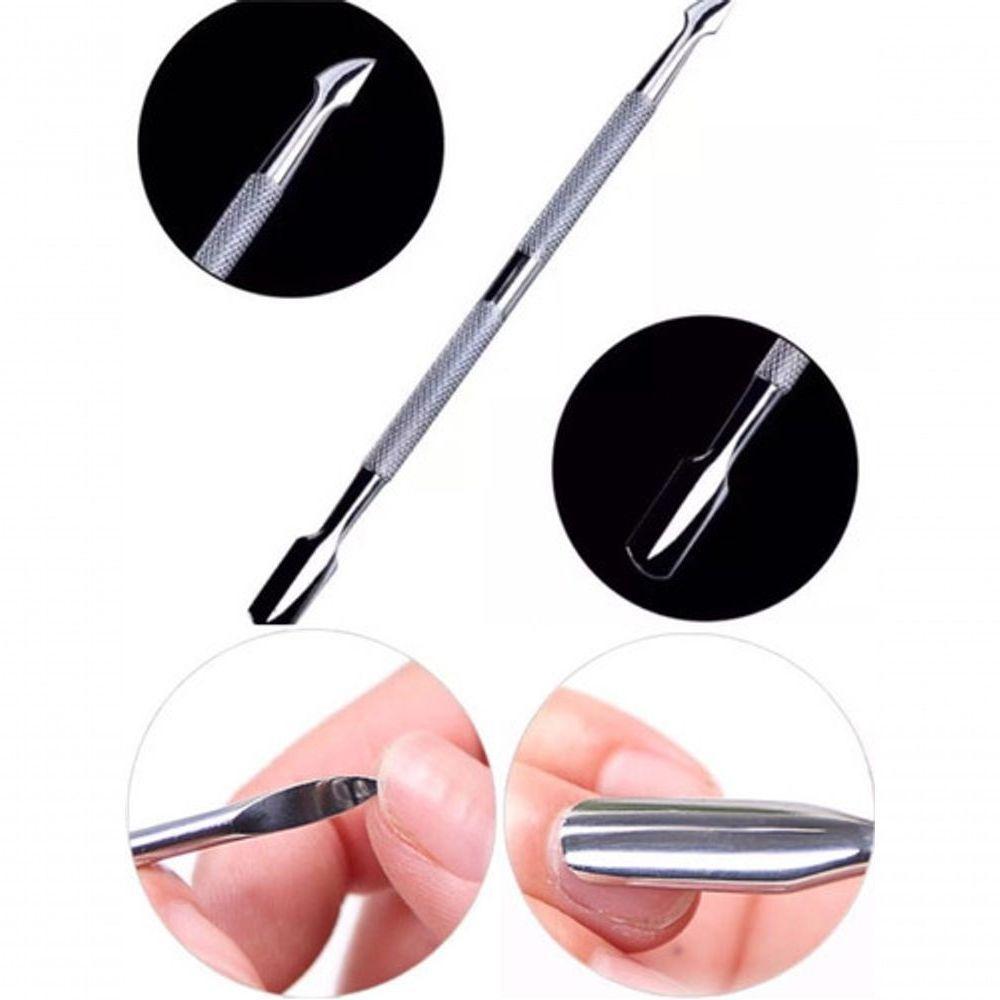 Espatula Para Unhas Inox Manicure Cuticula Pé Mão Desencrava - 2