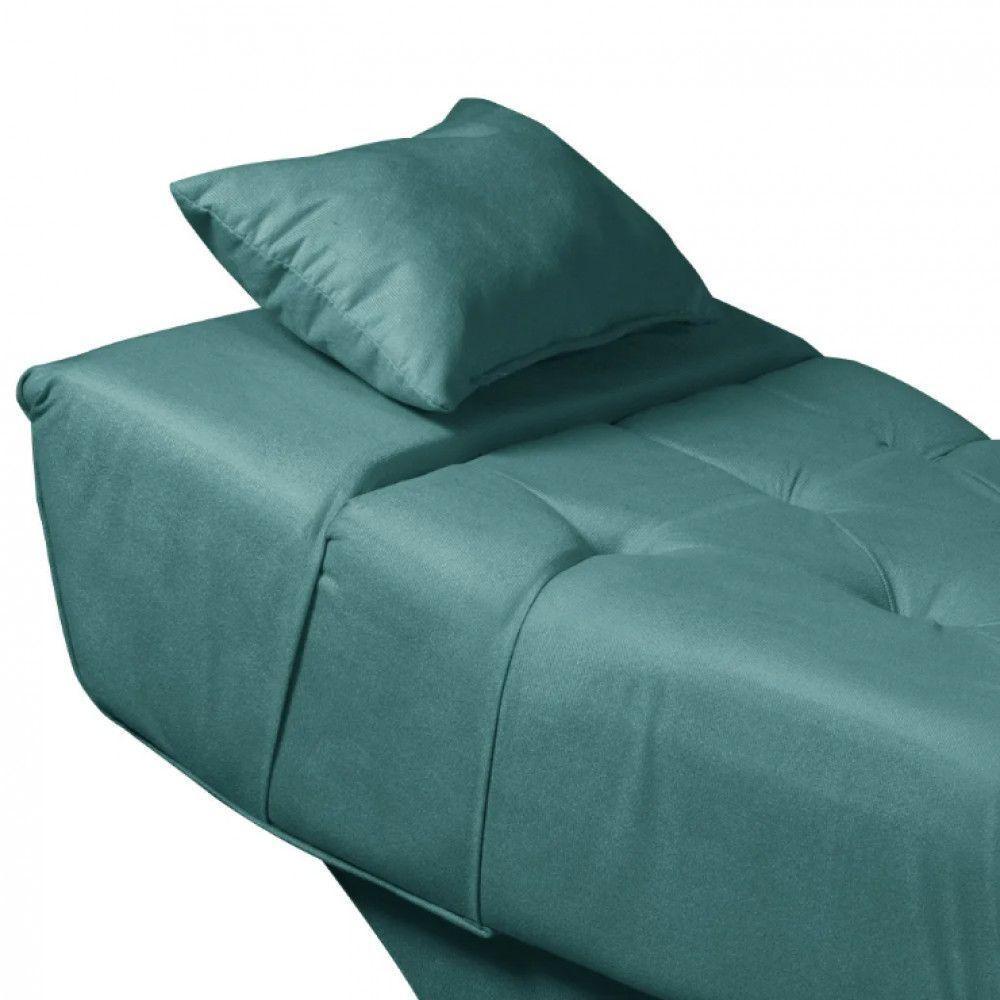 Maca Estofada Para Clínica De Estética Facial Com Capitonê Veludo Turquesa - 7