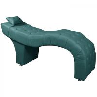 Maca Estofada Para Clínica De Estética Facial Com Capitonê Veludo Turquesa - 5