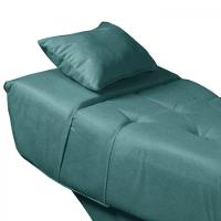 Maca Estofada Para Clínica De Estética Facial Com Capitonê Veludo Turquesa - 7