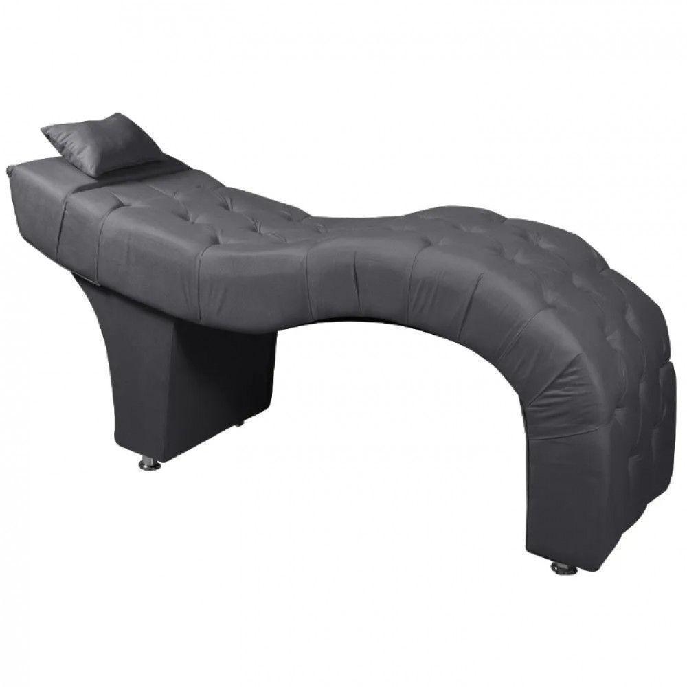 Maca Estofada Para Clínica De Estética Facial Com Capitonê Andressa Suede Cinza Speciale Home Cinza - 5