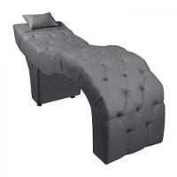 Maca Estofada Para Clínica De Estética Facial Com Capitonê Andressa Suede Cinza Speciale Home Cinza - 1