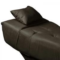 Maca Estofada Para Clínica De Estética Facial Com Capitonê Suede Marrom Escuro - 7