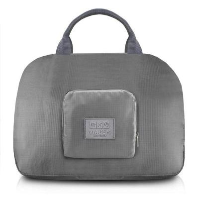 Bolsa De Viagem Dobrável Trapézio Estampa Lisa Jacki Design Cinza