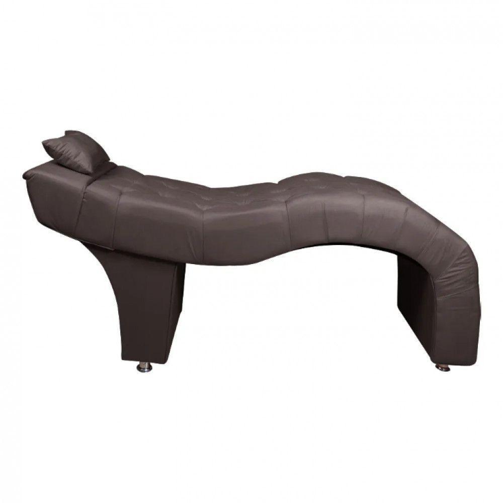 Maca Estofada Para Clínica De Estética Facial Com Capitonê Suede Marrom Claro - 5