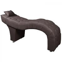 Maca Estofada Para Clínica De Estética Facial Com Capitonê Suede Marrom Claro - 6