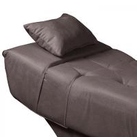 Maca Estofada Para Clínica De Estética Facial Com Capitonê Suede Marrom Claro - 7