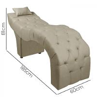 Maca Estofada Para Clínica De Estética Facial Com Capitonê Andressa Suede Bege Speciale Home Bege