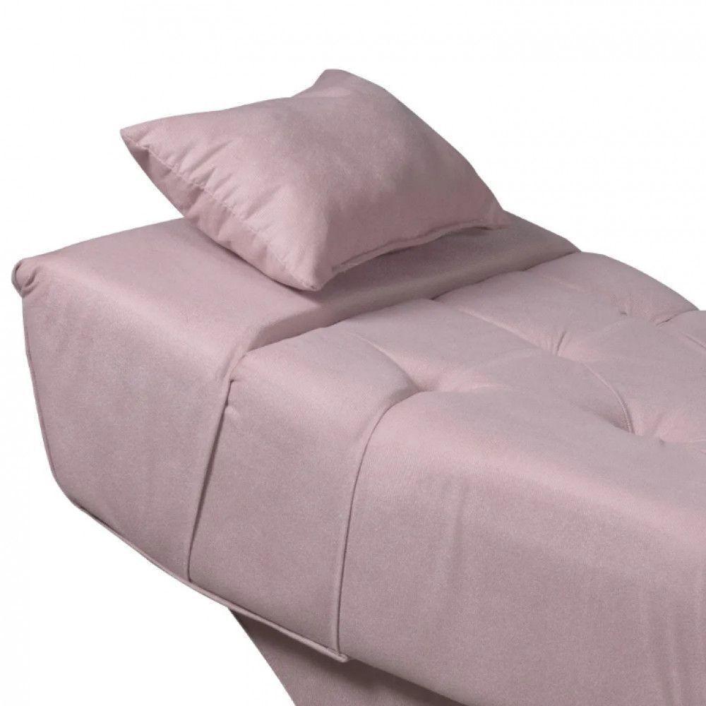 Maca Estofada Para Clínica De Estética Facial Com Capitonê Andressa Rosê Veludo Speciale Home Rose - 7