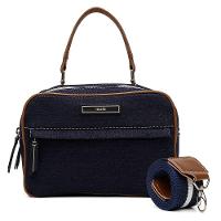 Bolsa Transversal Casual Feminino Com Zíperes Detalhe Costura E Alça Ajustavel - 1