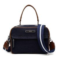 Bolsa Transversal Casual Feminino Com Zíperes Detalhe Costura E Alça Ajustavel - 4