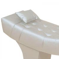 Maca Estofada Para Clínica De Estética Facial Com Capitonê Bege Material Sintético - 5