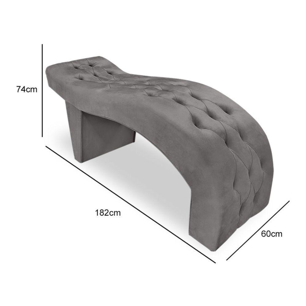 Maca Estofada Capitonê Clínica Salão Estética Suede Eduarda Cor:bege - 4