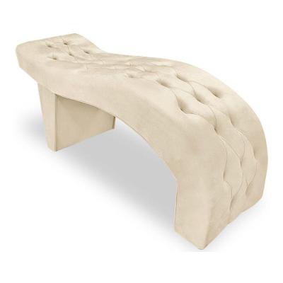 Maca Estofada Capitonê Clínica Salão Estética Suede Eduarda Cor:bege