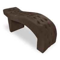 Maca Estofada Capitonê Clínica Salão Estética Suede Eduarda Cor:marrom - 1