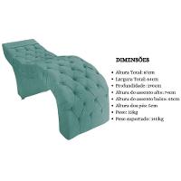 Maca Estofada Capitonê Clínica Salão Estética Suede Marta Cor:azul Tiffany - 7