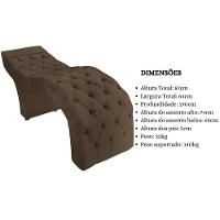 Maca Estofada Capitonê Clínica Salão Estética Suede Marta Cor:marrom - 11
