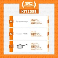 Conjunto De 1 Panela Solar 16cm 1,4l Com 24 Talheres Laguna E 5 Utensílios Em Inox Extrata Tramontina - 8