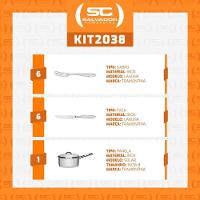 Conjunto De 1 Panela Solar 16cm 1,4l Com 12 Talheres Laguna E 5 Utensílios Em Inox Extrata Tramontina - 7