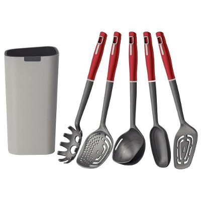 Jogo De Utensílios Tramontina Verano Vermelho Com Suporte 6 Peças Tramontina