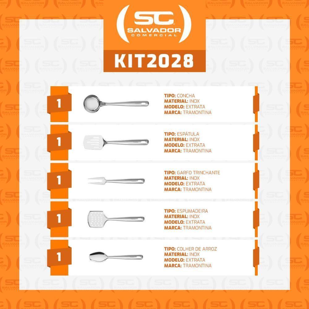 Conjunto De 12 Talheres De Mesa Laguna E 5 Utensílios Em Inox Extrata Tramontina - 6