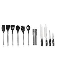 Conjunto 12 Peças Facas E Utensílios Com Base Organizador