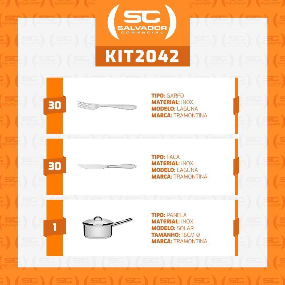 Conjunto De 1 Panela Solar 16cm 1,4l Com 60 Talheres Laguna E 5 Utensílios Em Inox Extrata Tramontina - 5