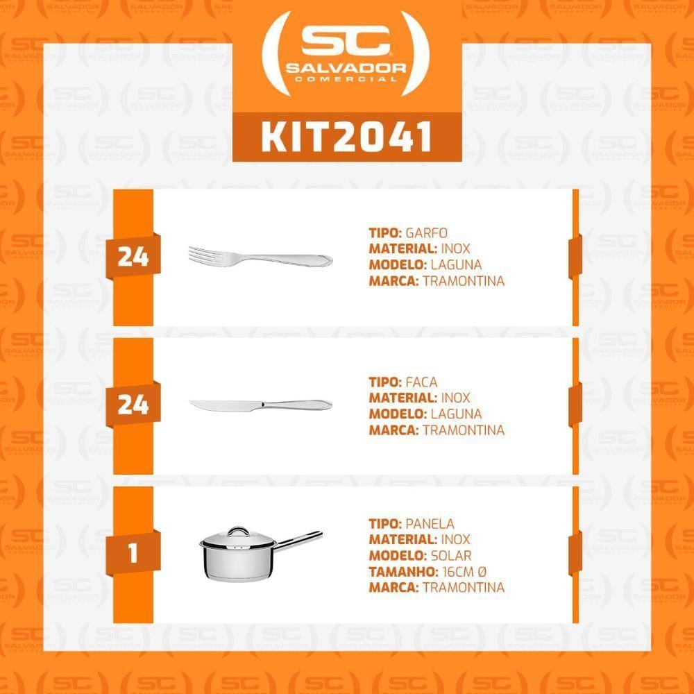Conjunto De 1 Panela Solar 16cm 1,4l Com 48 Talheres Laguna E 5 Utensílios Em Inox Extrata Tramontina - 6