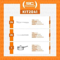Conjunto De 1 Panela Solar 16cm 1,4l Com 48 Talheres Laguna E 5 Utensílios Em Inox Extrata Tramontina - 6