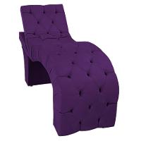 Maca Estética Com Encosto Dobrável Facial Capitonê Cílios Salão P02 Suede - Amarena Móveis Roxo - 5