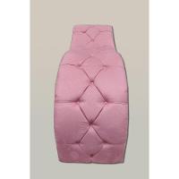 Maca De Atendimento Rosa Curva 60 Cm De Largura Tecido Suede - 5