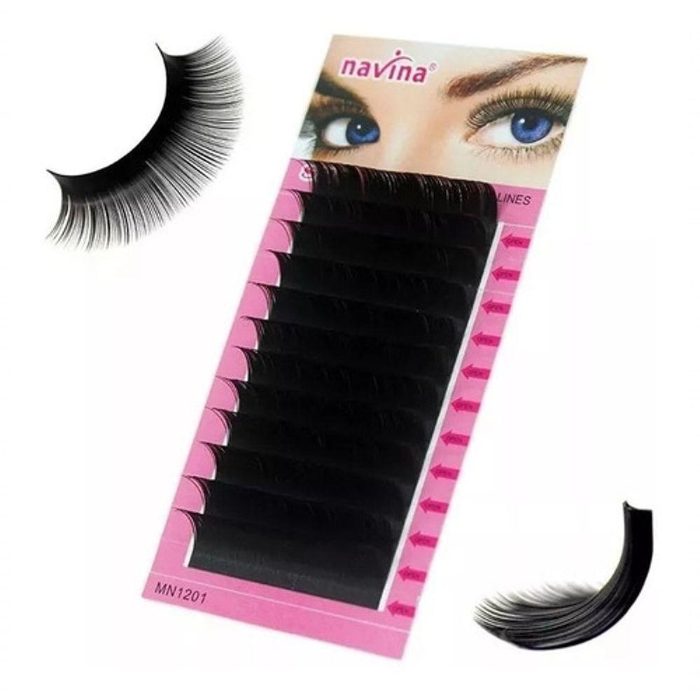 Kit 50: 1 Cilios Fio A Fio Navina Com 12 Linhas 0.15 Curva C - 1