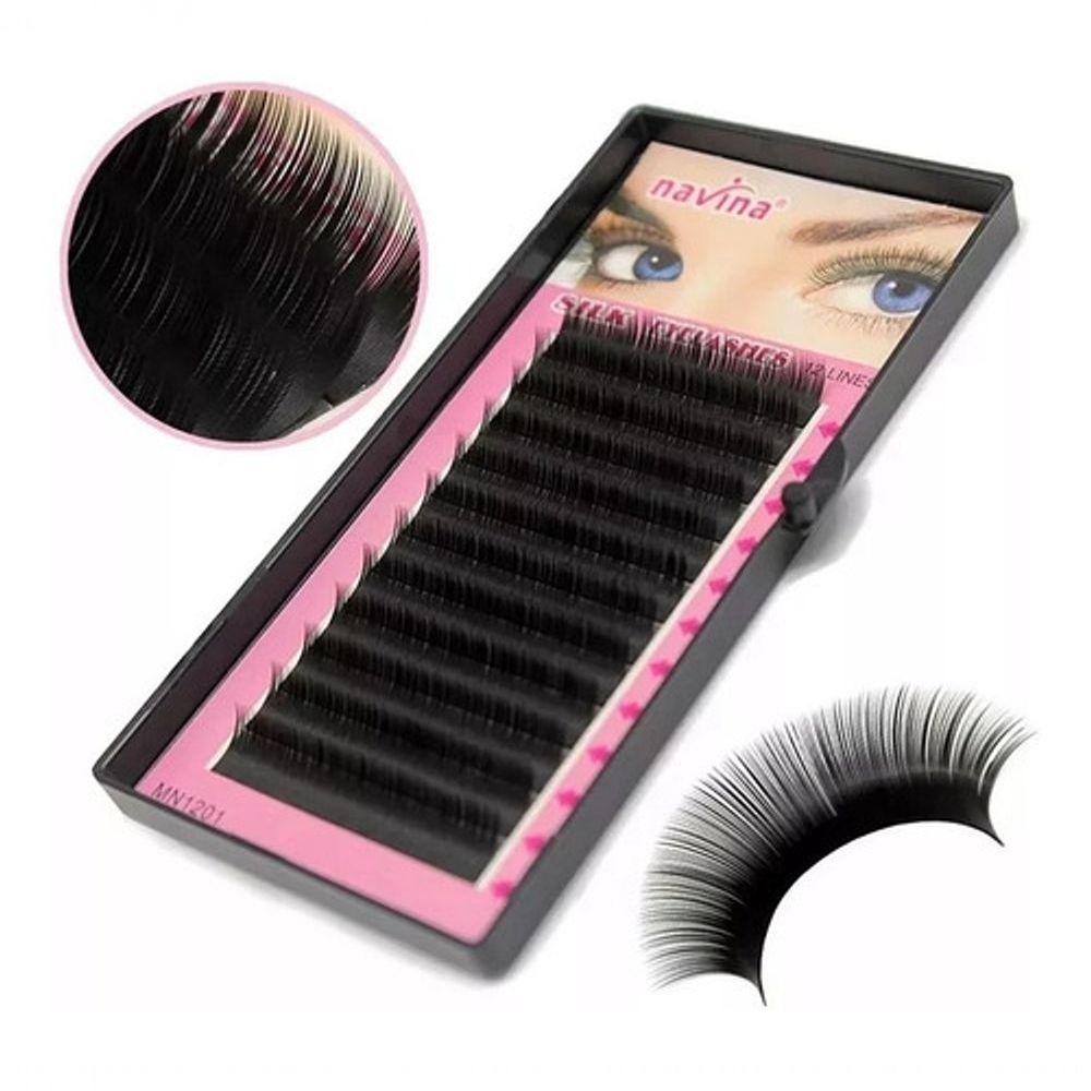 Kit 50: 1 Cilios Fio A Fio Navina Com 12 Linhas 0.15 Curva C - 3