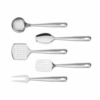 Conjunto Utensílios de Cozinha Extrata Aço Inox 5 Peças Prata Tramontina