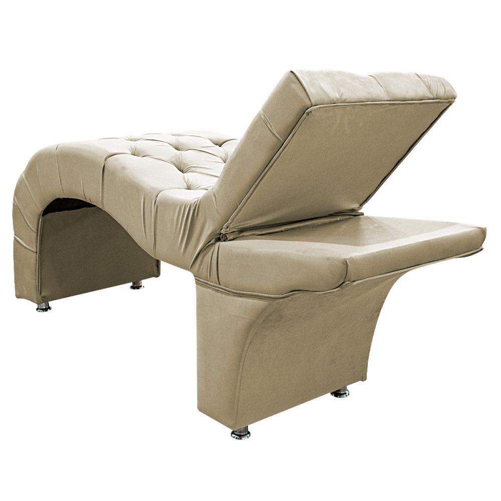 Maca Estética Com Encosto Dobrável Facial Capitonê Cílios Salão P02 Suede - Doce Sonho Móveis Roxo - 4