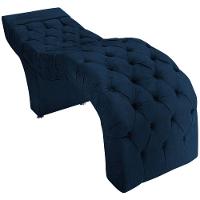 Maca Estética Facial Capitonê Cílios Salão P02 Suede - Doce Sonho Móveis Cor Azul Marinho