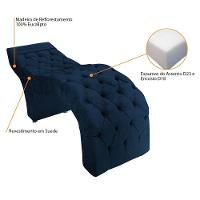 Maca Estética Facial Capitonê Cílios Salão P02 Suede - Doce Sonho Móveis Cor Azul Marinho - 12