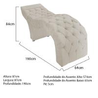 Maca Estética Facial Capitonê Cílios Salão P02 Linho - Doce Sonho Móveis Cor Bege - 7