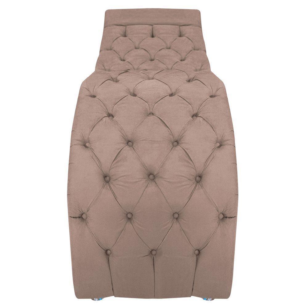 Maca Estética Facial Capitonê Cílios Salão P02 Suede - Doce Sonho Móveis Cor Rosê - 3