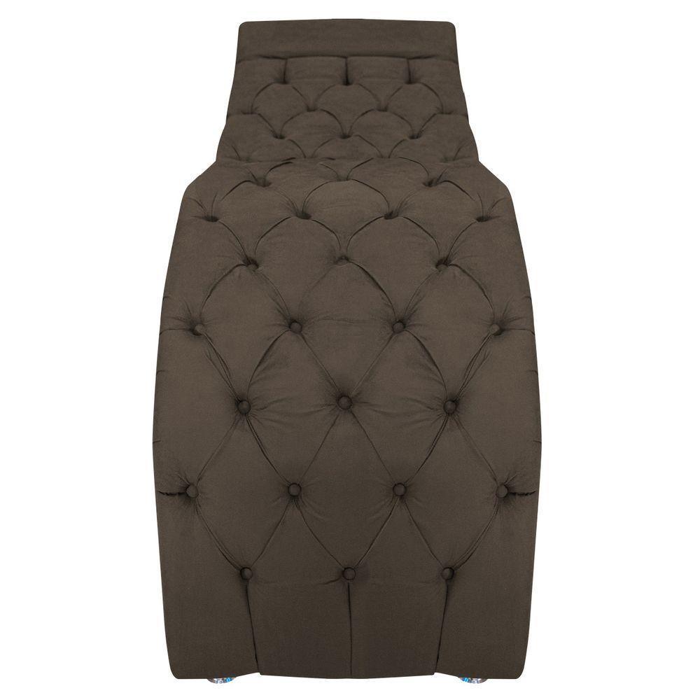 Maca Estética Facial Capitonê Cílios Salão P02 Suede - Doce Sonho Móveis Cor Marrom - 3