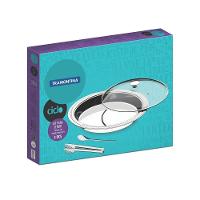 Kit Para Servir Tramontina Ciclo Redondo Em Aço Inox 3 Peças Tramontina