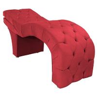 Maca Estética Com Encosto Dobrável Facial Capitonê Cílios Salão P02 Suede - Amarena Móveis Vermelho - 6