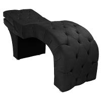 Maca Estética Com Encosto Dobrável Facial Capitonê Cílios Salão P02 Suede Preto - 6