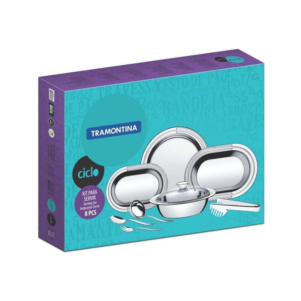 Kit Para Servir Tramontina Ciclo Em Aço Inox 8 Peças Tramontina - 3