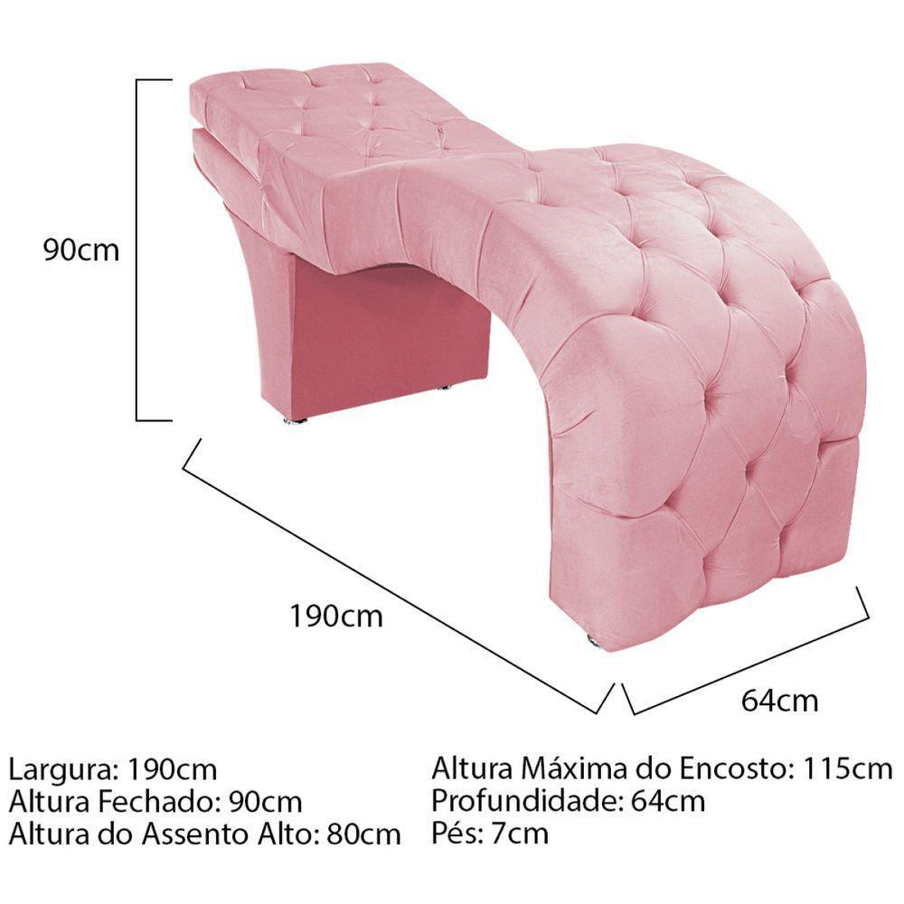 Maca Estética Com Encosto Dobrável Facial Capitonê Cílios Salão P02 Suede - Amarena Móveis Rosabebê - 2