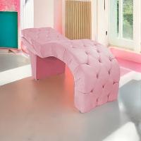 Maca Estética Com Encosto Dobrável Facial Capitonê Cílios Salão P02 Suede - Amarena Móveis Rosabebê - 1