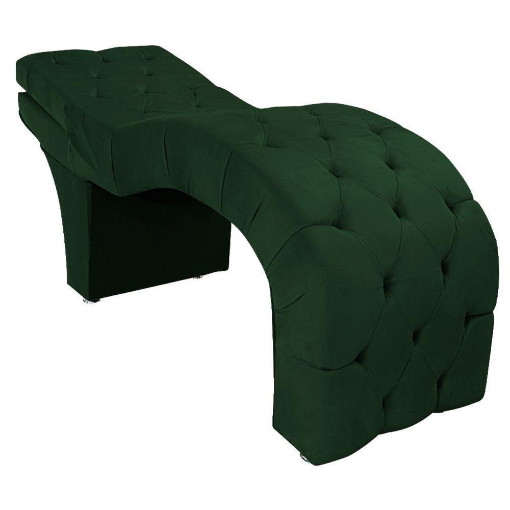 Maca Estética Com Encosto Dobrável Facial Capitonê Cílios Salão P02 Suede Verde - 6